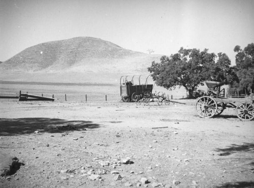 Broken down wagons at film ranch