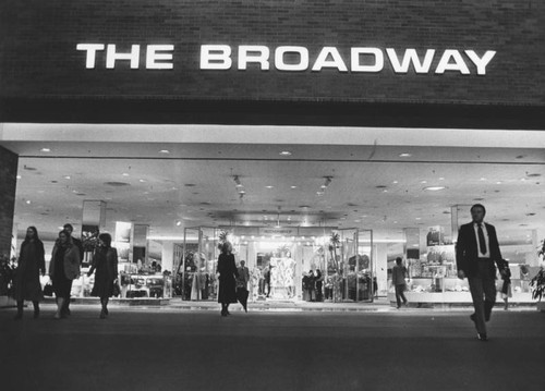 Shoppers at Broadway Plaza