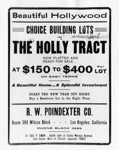 Hollywood real estate flyer