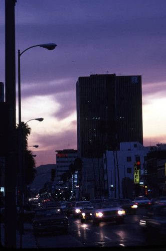 Sunset Boulevard during sunset