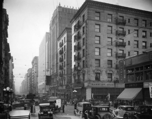 Angelus Hotel and Bank of Italy on Spring Street