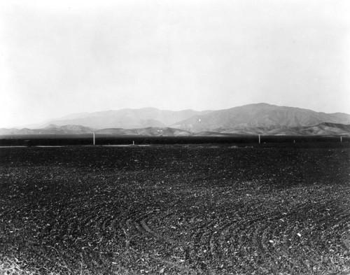 Plowed field in San Fernando Valley