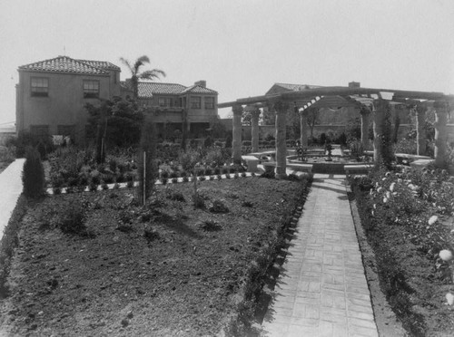 Spanish style home's garden