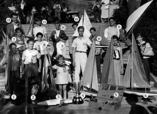 Winners of the 1936 Herald model yacht regatta