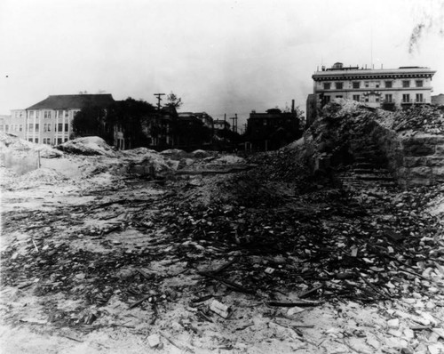 State Normal School/LAPL Central Library construction site