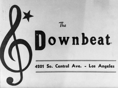 Downbeat nightclub advertisement