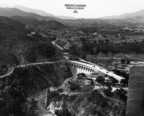 Aerial view of Devil's Gate Dam