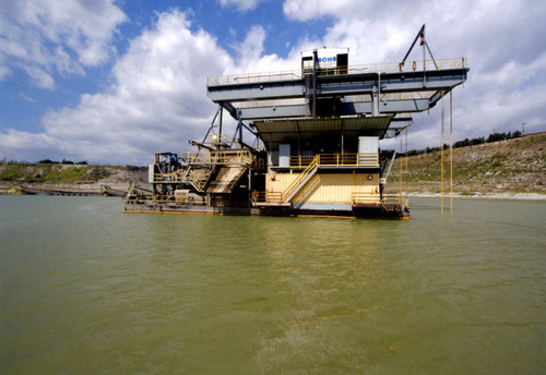 Dredge at the Durbin Rock Plant