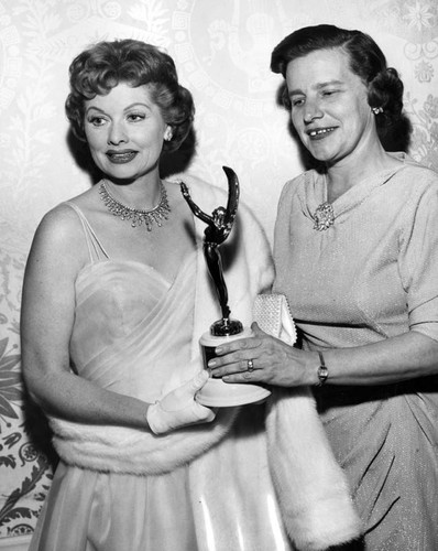 Lucille Ball accepting award