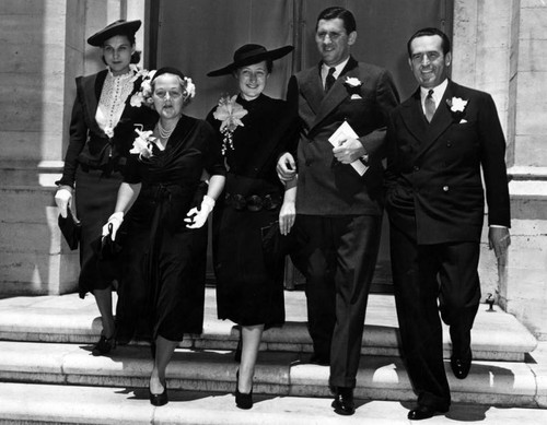 Mr. and Mrs. Harold Lloyd at wedding