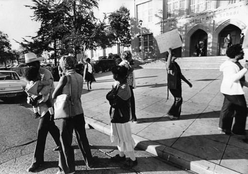 Picketing John Muir Junior High School