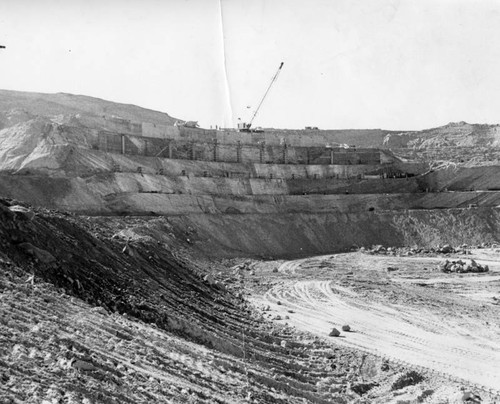 Chavez Ravine under construction