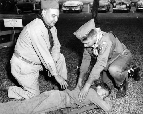 Demonstrate first aid to 450 Scouts