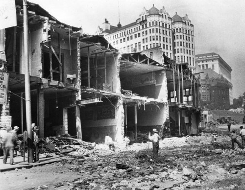 Demolition site of Temple Block