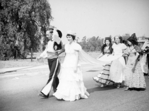 Parade participants in costume