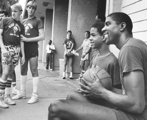 Magic Johnson enriching the lives of young people at his camp