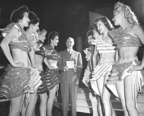 Earl Carroll with some of his chorus girls