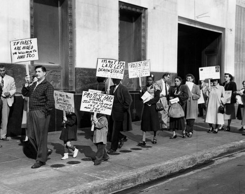 People protest bus fare increase