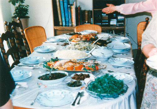 Iranian New Year dinner spread