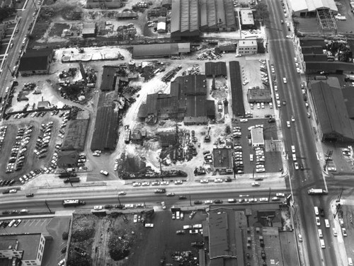 Slauson Avenue, State Street and Belgrave Avenue, Huntington Park, looking west