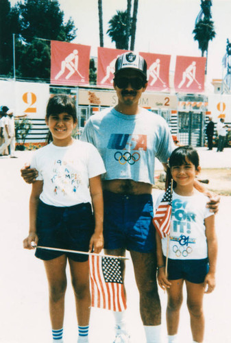 Family at Olympic event