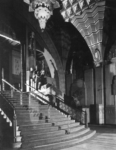 Carpeted stairway, Pantages Theatre