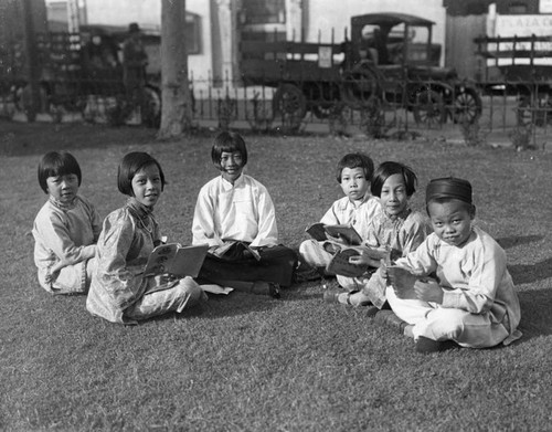 Chinese children smiling