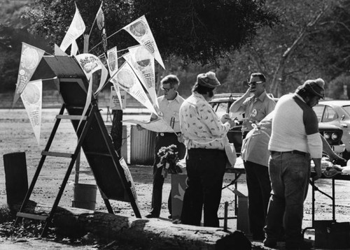 Vendor outside the Rose Bowl