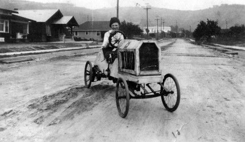 Midget car racer in Cypress Park