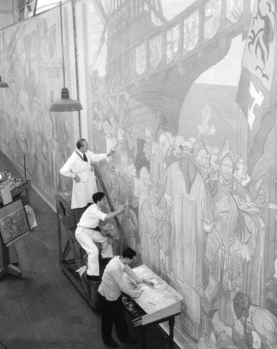 Central Library rotunda mural