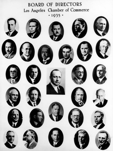 Board of Directors of the L.A. Chamber of Commerce, 1935