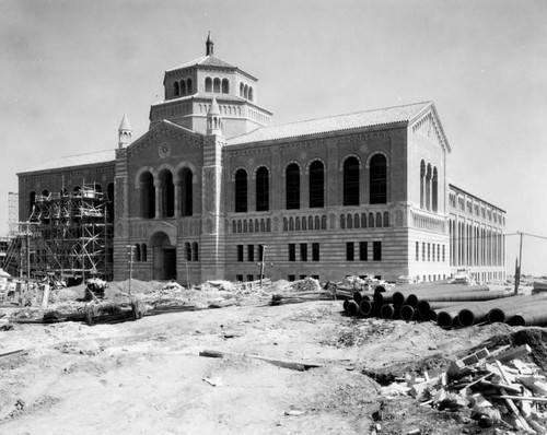 Construction at U.C.L.A.'s new campus, view 1