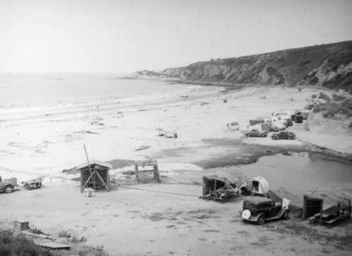 Beach camping and picnic area in Dana Point