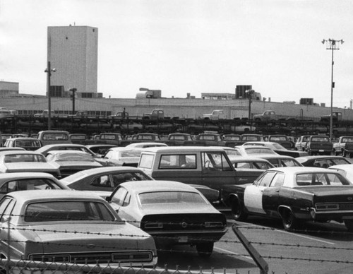 Crowded parking lot