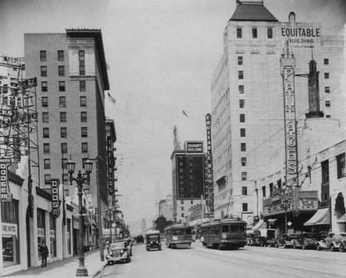 Equitable, Guaranty, Pantages, and Taft along Hollywood Blvd