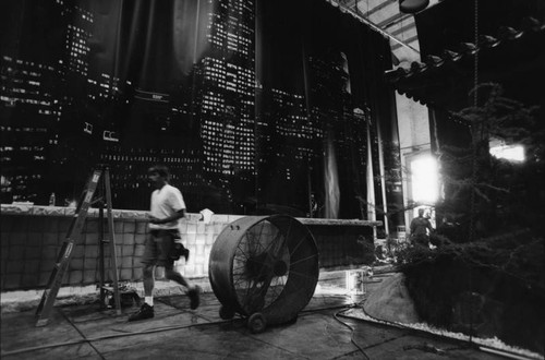 Night view from the Los Angeles Center Studios