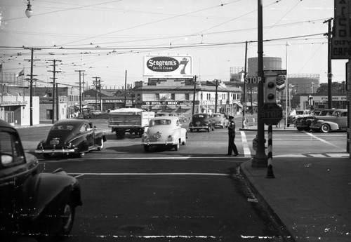 Sunset Boulevard at New High and Spring streets