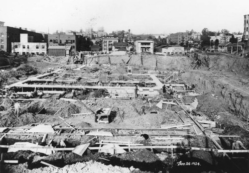 LAPL Central Library construction, view 26