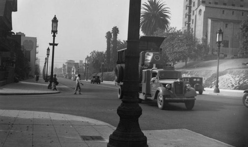 Wilshire Boulevard, looking west from Lucas Street