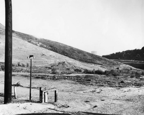 View of ravine showing undeveloped hillside