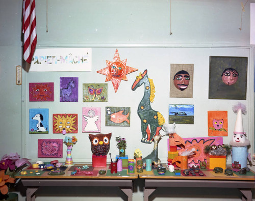 Art exhibit at Angeles Mesa Elementary