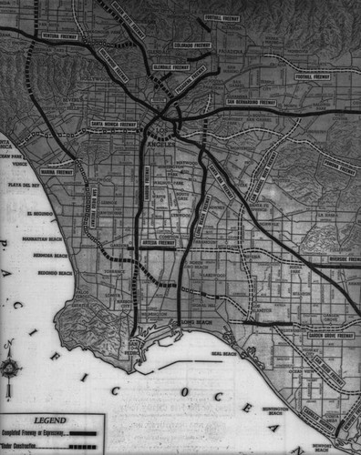 Freeway map of Los Angeles County