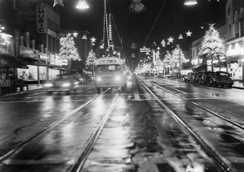 Hollywood Blvd. at Christmas time