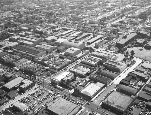 Las Palmas Avenue and Santa Monica Boulevard, Hollywood, looking southeast