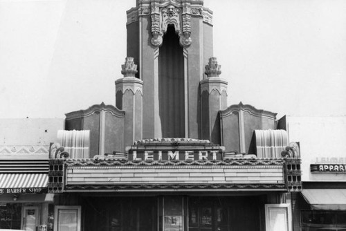 Neon sign, Leimert Theatre