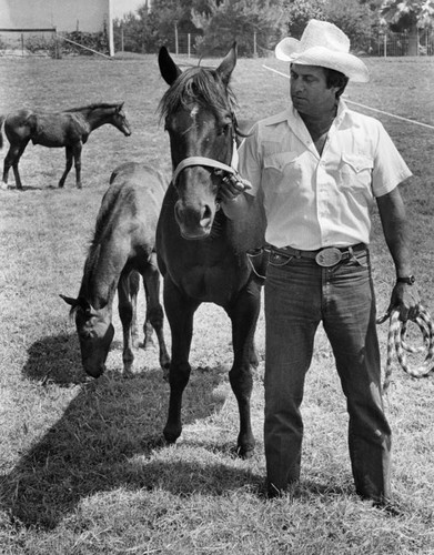 Jim Fregosi with horses