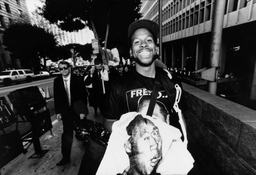 "Free O.J." protester