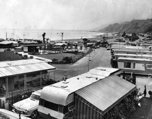 Trailer camp in slide area