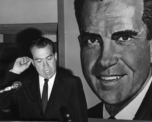 Nixon attacks Brown record on business