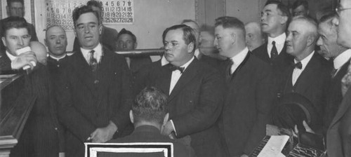 Roscoe Arbuckle in San Francisco courtroom